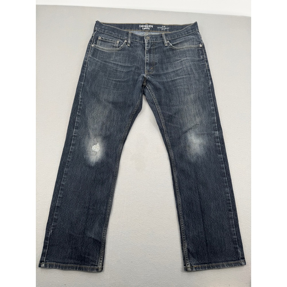 Distressed Denizen from Levis 218 Straight Fit Jeans Men 34x30 (34x29) Dark Wash